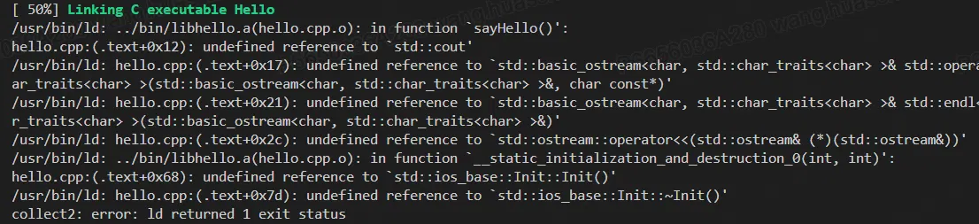 找不到C++标准库错误